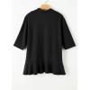 image:imageSidefeel Lightweight Summer Cardigan for Women Spring Netted Knit Ruffle Half Sleeve Kimono Cover UpsBlack