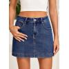 image:imageSidefeel Skorts for Woman Jean Skirt High Waisted Stretchy Denim Skort Mini Skirts with PocketsBluing