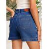 image:imageSidefeel Skorts for Woman Jean Skirt High Waisted Stretchy Denim Skort Mini Skirts with PocketsDark Blue