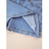 image:imageSidefeel Skorts for Woman Jean Skirt High Waisted Stretchy Denim Skort Mini Skirts with PocketsIceland Blue