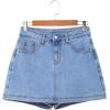 image:imageSidefeel Skorts for Woman Jean Skirt High Waisted Stretchy Denim Skort Mini Skirts with PocketsIceland Blue