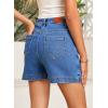 image:imageSidefeel Skorts for Woman Jean Skirt High Waisted Stretchy Denim Skort Mini Skirts with PocketsLight Blue