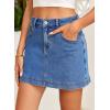 image:imageSidefeel Skorts for Woman Jean Skirt High Waisted Stretchy Denim Skort Mini Skirts with PocketsLight Blue