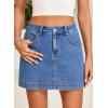 image:imageSidefeel Skorts for Woman Jean Skirt High Waisted Stretchy Denim Skort Mini Skirts with PocketsLight Blue