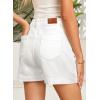 image:imageSidefeel Skorts for Woman Jean Skirt High Waisted Stretchy Denim Skort Mini Skirts with PocketsWhite
