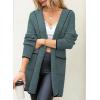 image:imageSidefeel Womens 2025 Fall Outfits Long Sleeve Open Front Contrast Cardigan Sweaters Oversized Chunky Hooded Sweaters CoatPeacock Blue