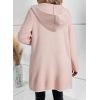 image:imageSidefeel Womens 2025 Fall Outfits Long Sleeve Open Front Contrast Cardigan Sweaters Oversized Chunky Hooded Sweaters CoatPink