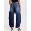 image:imageSidefeel Womens Barrel Jeans Wide Leg Vintage Mid Rise Y2k Baggy Boyfriend Ankle Denim PantsDeep Blue