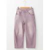 image:imageSidefeel Womens Barrel Jeans Wide Leg Vintage Mid Rise Y2k Baggy Boyfriend Ankle Denim PantsPurple