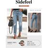 image:imageSidefeel Womens Boyfriend Jeans Stretchy Ripped Distressed Zimbaplatinum Denim Pants Size 418Ablue