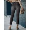 image:imageSidefeel Womens Boyfriend Jeans Stretchy Ripped Distressed Zimbaplatinum Denim Pants Size 418C Black