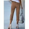 image:imageSidefeel Womens Capri Jeans High Waisted 2026 Summer Fashion Straight Leg Raw Hem Denim Capri PantsBrown