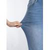 image:imageSidefeel Womens Capri Jeans High Waisted 2026 Summer Fashion Straight Leg Raw Hem Denim Capri PantsLight Blue