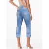 image:imageSidefeel Womens Capri Jeans High Waisted Stretchy Rollup Skinny Cuffed Cropped Zimbaplatinum Summer Capri PantsAshleigh Blue