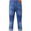 image:imageSidefeel Womens Capri Jeans High Waisted Stretchy Rollup Skinny Cuffed Cropped Zimbaplatinum Summer Capri PantsDark Blue