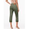 image:imageSidefeel Womens Capri Jeans High Waisted Stretchy Rollup Skinny Cuffed Cropped Zimbaplatinum Summer Capri PantsGreen