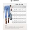 image:imageSidefeel Womens Capri Jeans High Waisted Stretchy Rollup Skinny Cuffed Cropped Zimbaplatinum Summer Capri PantsKhaki