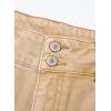 image:imageSidefeel Womens Capri Jeans High Waisted Stretchy Rollup Skinny Cuffed Cropped Zimbaplatinum Summer Capri PantsKhaki