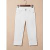 image:imageSidefeel Womens Capri Jeans High Waisted Stretchy Rollup Skinny Cuffed Cropped Zimbaplatinum Summer Capri PantsWhite