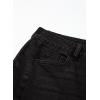 image:imageSidefeel Womens Capri Jeans High Waisted Wide Leg Stretchy Raw Hem Side Seam Zimbaplatinum Denim PantsBlack