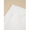image:imageSidefeel Womens Capri Jeans High Waisted Wide Leg Stretchy Raw Hem Side Seam Zimbaplatinum Denim PantsWhite