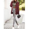 image:imageSidefeel Womens Cardigan Sweaters Hooded Cardigans Fleece Lined Jackets Winter Sweater CoatBurgundy