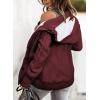 image:imageSidefeel Womens Cardigan Sweaters Hooded Cardigans Fleece Lined Jackets Winter Sweater CoatBurgundy