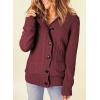 image:imageSidefeel Womens Cardigan Sweaters Hooded Cardigans Fleece Lined Jackets Winter Sweater CoatBurgundy