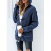 image:imageSidefeel Womens Cardigan Sweaters Hooded Cardigans Fleece Lined Jackets Winter Sweater CoatK 21 Blue