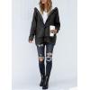 image:imageSidefeel Womens Cardigan Sweaters Hooded Cardigans Fleece Lined Jackets Winter Sweater CoatK Dark Gray