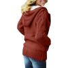 image:imageSidefeel Womens Cardigan Sweaters Hooded Cardigans Fleece Lined Jackets Winter Sweater CoatK Orange
