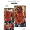 image:imageSidefeel Womens Cardigan Sweaters Hooded Cardigans Fleece Lined Jackets Winter Sweater CoatK Orange