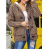 image:imageSidefeel Womens Cardigan Sweaters Hooded Cardigans Fleece Lined Jackets Winter Sweater CoatKkhaki
