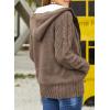 image:imageSidefeel Womens Cardigan Sweaters Hooded Cardigans Fleece Lined Jackets Winter Sweater CoatKkhaki