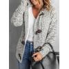 image:imageSidefeel Womens Cardigan Sweaters Hooded Cardigans Fleece Lined Jackets Winter Sweater CoatWhite Grey