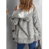 image:imageSidefeel Womens Cardigan Sweaters Hooded Cardigans Fleece Lined Jackets Winter Sweater CoatWhite Grey