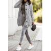 image:imageSidefeel Womens Cardigan Sweaters Hooded Fleece Lined Button Down Front Jackets Winter Coat with PocketsGray