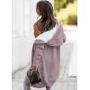 image:imageSidefeel Womens Cardigan Sweaters Hooded Fleece Lined Button Down Front Jackets Winter Coat with PocketsHooded 21 Purple
