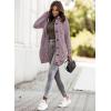 image:imageSidefeel Womens Cardigan Sweaters Hooded Fleece Lined Button Down Front Jackets Winter Coat with PocketsHooded 21 Purple