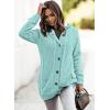image:imageSidefeel Womens Cardigan Sweaters Hooded Fleece Lined Button Down Front Jackets Winter Coat with PocketsHooded 21 Sky Blue
