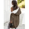 image:imageSidefeel Womens Cardigan Sweaters Hooded Fleece Lined Button Down Front Jackets Winter Coat with PocketsHooded Brown