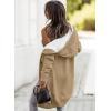 image:imageSidefeel Womens Cardigan Sweaters Hooded Fleece Lined Button Down Front Jackets Winter Coat with PocketsHooded Light Khaki