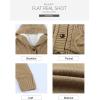 image:imageSidefeel Womens Cardigan Sweaters Hooded Fleece Lined Button Down Front Jackets Winter Coat with PocketsHooded Light Khaki