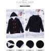 image:imageSidefeel Womens Cardigan Sweaters Hooded Fleece Lined Button Down Winter Sweater CoatBlack