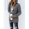 image:imageSidefeel Womens Cardigan Sweaters Hooded Fleece Lined Button Down Winter Sweater CoatKgrey