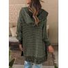 image:imageSidefeel Womens Cardigan Sweaters Hooded Oversized Open Front Chunky Knit Plaid Sweater Coat Fall Fashion TopsGun Grey