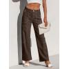 image:imageSidefeel Womens Cargo Jeans Casual Loose Mid Rise Wide Leg Denim PantsDesert Palm