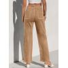 image:imageSidefeel Womens Cargo Jeans Casual Loose Mid Rise Wide Leg Denim PantsKhaki