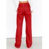 image:imageSidefeel Womens Cargo Jeans Casual Loose Mid Rise Wide Leg Denim PantsRed