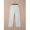 image:imageSidefeel Womens Cargo Jeans Casual Loose Mid Rise Wide Leg Denim PantsWhite